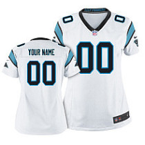 Women Nike Customized Game Carolina Panthers Jersey White