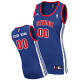 Women Custom Road Detroit Pistons Jersey in Blue