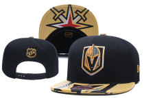 NHL Golden Knights Black Gold Snapback Hats--YD