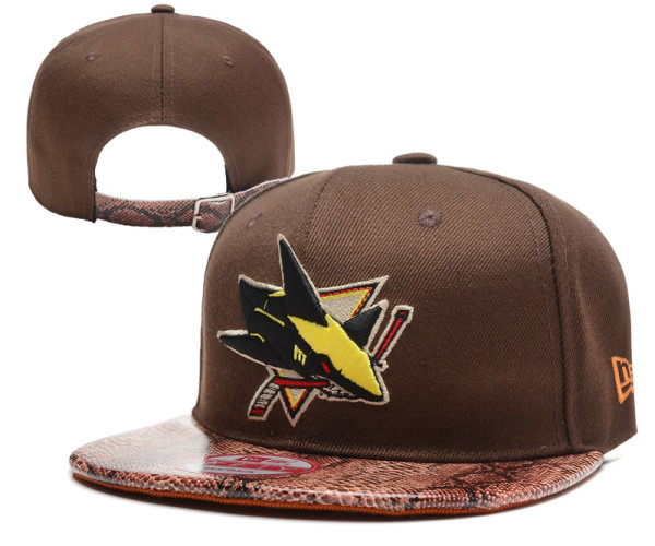 NHL San Jose Sharks Brown Snapback Hats--YD