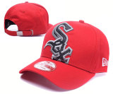 MLB Chicago White Sox Red Snapback Hats--GS