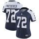 Womens Dallas Cowboys #72 Frederick Blue Thanksgiving Jersey
