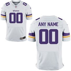 Customized Elite White Womens Nike Minnesota Vikings Jersey