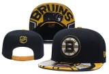 NHL Boston Bruins Black Snapback Hats--YD