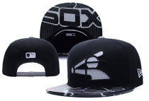 MLB Chicago White Sox Black Snapback Hats--YD