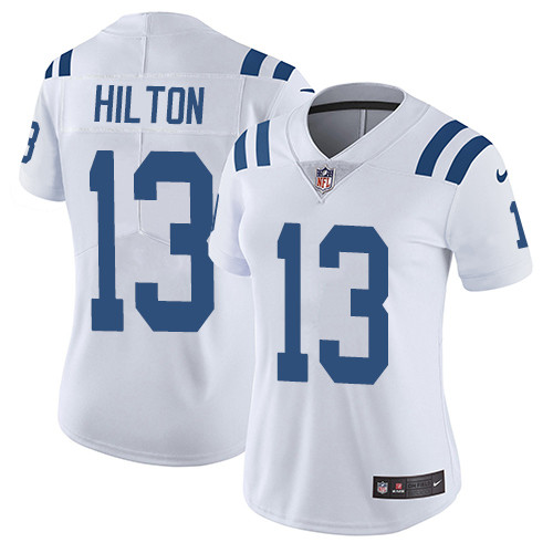 Womens NFL Indianapolis Colts #13 Hilton White Vapor Limited Jersey