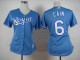 Women Kansas City Royals #6 Cain L.Blue 2015 MLB Jersey