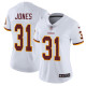 Womens Washington Redskins #31 Jones White Jersey