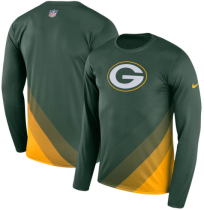 Nike Green Bay Packers Green Sideline Legend Prism Performance Long Sleeve T-Shirt