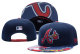 MLB Atlanta Braves Blue Snapback Hats--YD