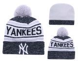 MLB New York Yankees Blue White Beanie--YD