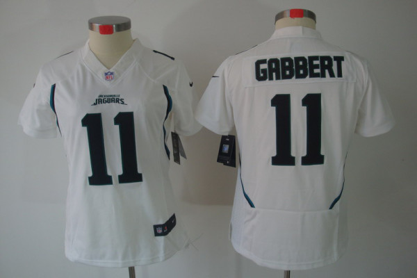 Women Nike limited #11 white Gabbert Jacksonville Jaguars Jersey