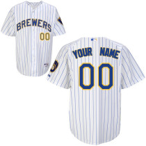 MLB Milwaukee Brewers Personalized White Jersey