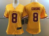 NFL Washington Redskins #8 Cousins Yellow Color Rush Women Jersey