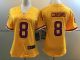 NFL Washington Redskins #8 Cousins Yellow Color Rush Women Jersey