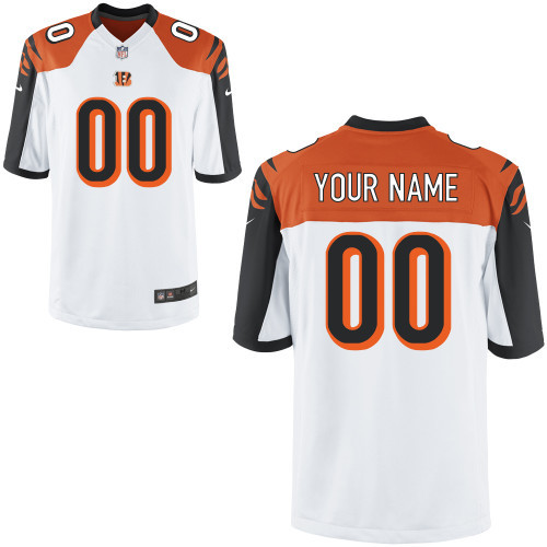 Nike Customized Game Nike Cincinnati Bengals Jersey in White