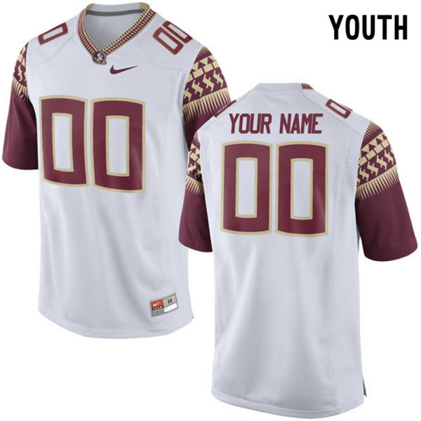 2016 Youth Florida State Seminoles Customized College Football Limited Jersey - White