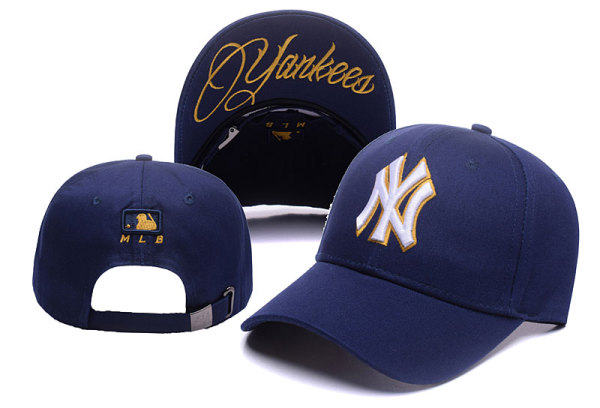 MLB New York Yankees Blue Color Snapback Hats--TY