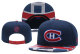 NHL Montreal Canadiens Blue Snapback Hats--YD