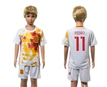 2016 Soccer Spain #11 Pedro Away Kids Jersey