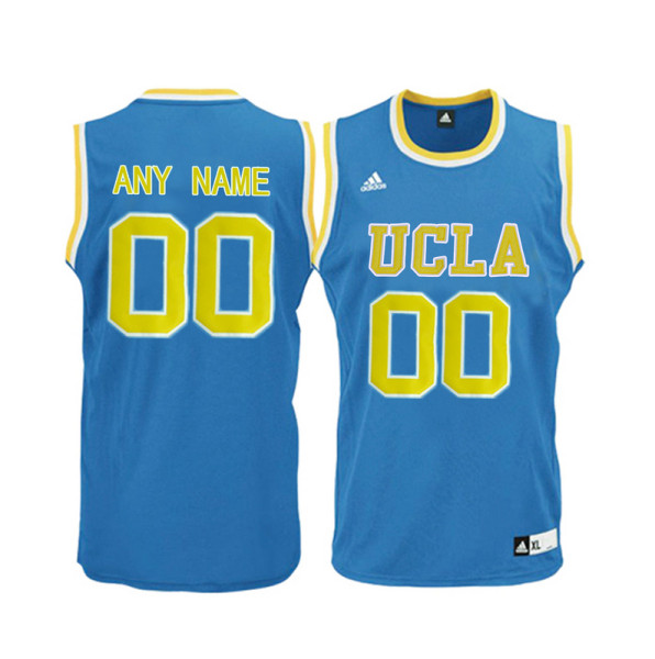 Mens UCLA Bruins Customized Blue College Basketball Jersey - Blue