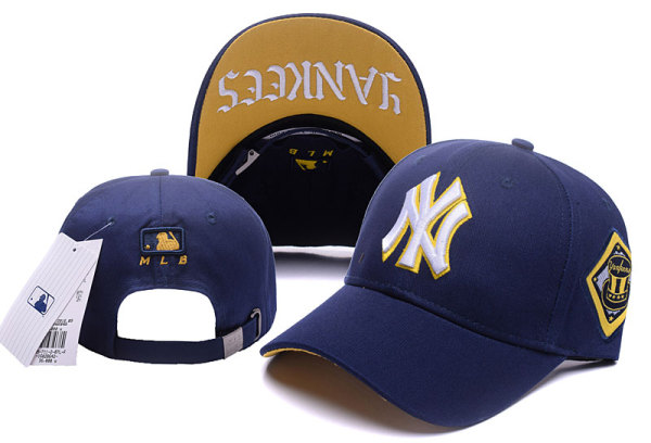 MLB New York Yankees Snapback Blue Color Hats--TY