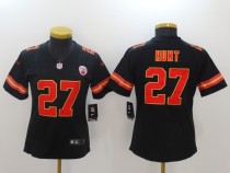 Kids Kansas City Chiefs #27 Hunt Black Vapor Limited Jersey