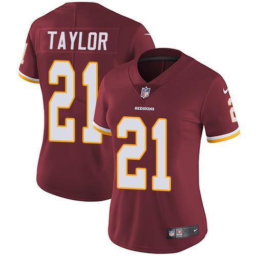 Womens Washington Redskins #21 Taylor Red Jersey