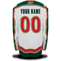 #00 Your Name Road Premier Custom Minnesota Wild Jersey in White