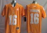 NCAA Tennessee Volunteers #16 Manning Orange Youth Jersey