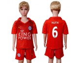 2016 Soccer Leicester #6 Huth Away Kids Jersey