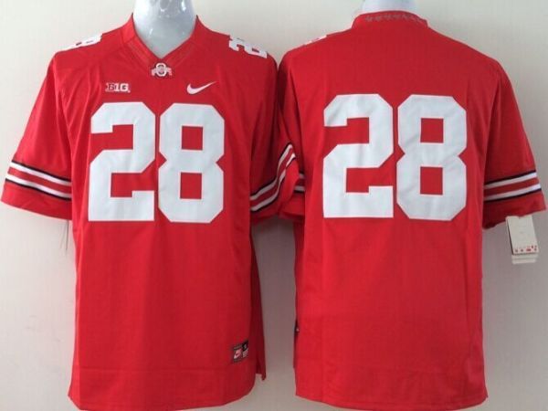 NCAA Ohio State Buckeyes #28 Red Youth Jersey