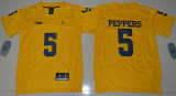 Youth Jordan Brand Michigan Wolverines #5 Jabrill Peppers College Football Limited Jersey Yellow