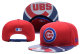 MLB Chicago Cubs Red Snapback Hats--YD