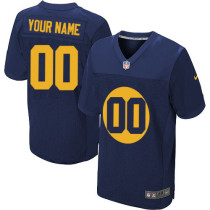 Nike Green Bay Packers Blue Elite Custom NFL Jersey