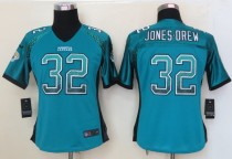 Women 2013 NEW Nike Jacksonville Jaguars 32 Jones-Drew Drift Fashion Green Elite Jerseys