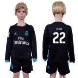 2017 Soccer Real Madrid #22 Isco Away Kids Jersey