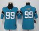 Women Nike Carolina Panthers 99 Short Blue Limited Jersey