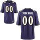Ravens Team Color Customized Game NFL Jersey
