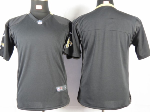 black Saints blank Game Youth Nike Jersey