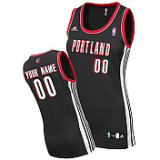 Women Portland Trail Blazers black Custom Road NBA Jersey