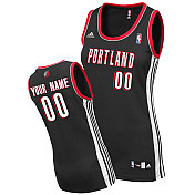 Women Portland Trail Blazers black Custom Road NBA Jersey
