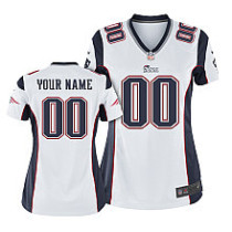 Nike New England Patriots Customized Women White Jersey