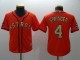 Kids MLB Houston Astros #4 Springer Orange Jersey