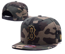 MLB Boston Red Sox Snapback Camo Hats--TX