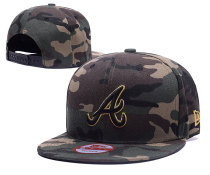 MLB Atlanta Braves Snapback Camo Hats--TX