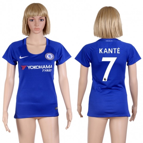 2017 Soccer Chelsea #7 Kante Home Women Jersey