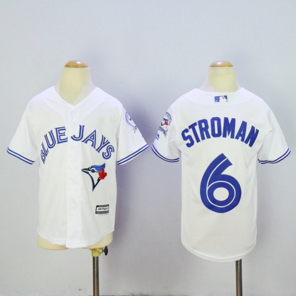 MLB Toronto Blue Jays #6 Stroman White Kids Jersey