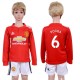 2017 Soccer Man Utd. #6 Pogba Home Kids Jersey