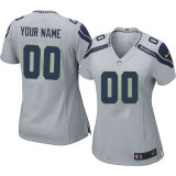 Womens Nike Grey Seattle Seahawks Custom Game Jersey